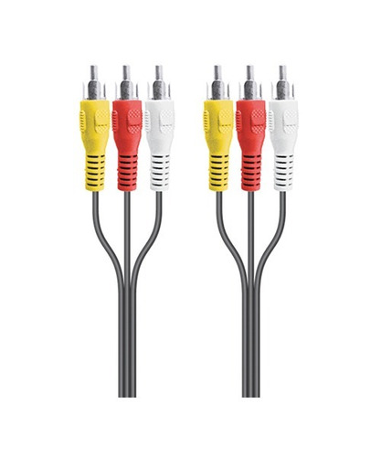 Cable De Audio Y Video 3 Plug Rca  3 Plug Rca 2.75m 5 Piezas