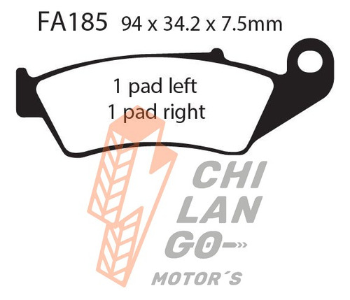 Balatas Ebc Del. Der. Honda Trx 450 R Sportrax 04-12 Fa185