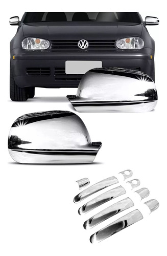 Cubre Manijas Y Cachas Espejo Cromadas Vw Bora Golf Mk4