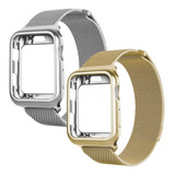 2 Correas Para Apple Watch Con Case Protector De Pantalla