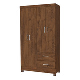 Ropero Closet Moderno Camelia 4 Puertas Y 2 Cajones Rustico