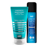 Kit Sabonete Men 150ml + Desodorante Eros Men 166ml Intt