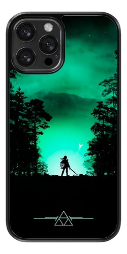 Funda Para Celular Legend Of Zelda Verde Negro Arboles Bosqu