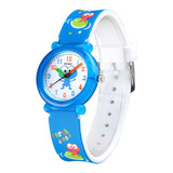 Reloj Niños Niñas Skmei 1621 Infantil Animales Silicona Color De La Malla Rana