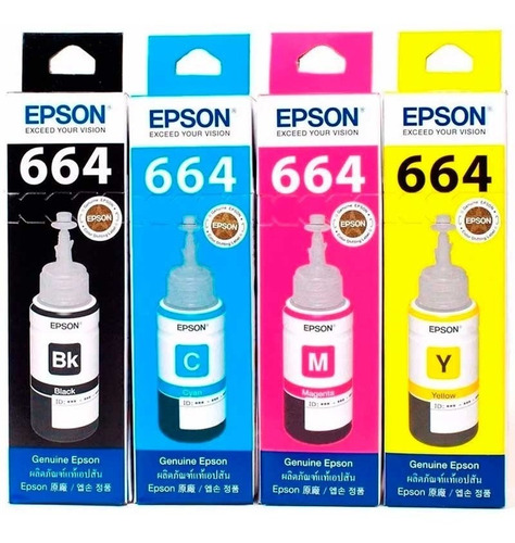 Kit De 4 Tintas Epson 664