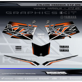 Calcos Yamaha Xtz 125 -variante Naranja- Insignia Calcos