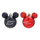 Jg C/6pç Bolas Disney Mickey/minnie Vrm/pto 6cm 1699723