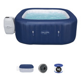 Sauna Spa Inflable Jacuzzi Bestway 6 Personas Con Bomba Color Azul Oscuro