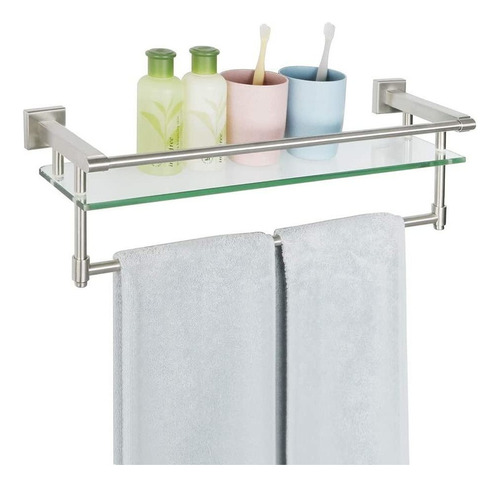 Estante De Baño Alise, Acero Inoxidable, Con Toallero