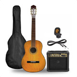 Guitarra Criolla Electroacustica + Ampli 10w Afinador Funda