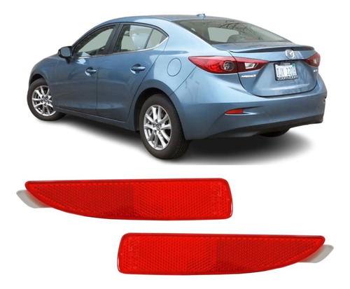 Juego Par Cuarto Tras Mazda 3 2014 2015 2016 2017 Reflejante