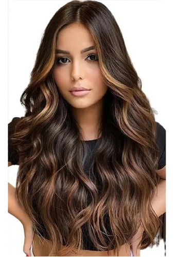 Aplique Fio Invisível Ondulado Bio Orgânico Ombre Hair 70cm 