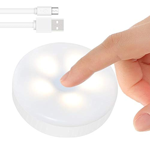 Rtsu Mini Touch Light, Luces De Armario Recargables Con Pila
