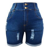 Short Mujer Mezclilla  Bermuda Talla Extra Jeans Mago