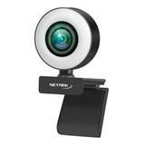 Camara Web Webcam Pc Aro Luz Led Netmak Full Hd 1080p Pcreg