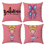 Kit Capas Almofadas Decorativas Bailarina 45x45 - Id Decor