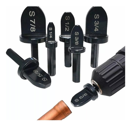 6pcs Expansor Para Tubo Cobre Perforación Taladro Eléctrico