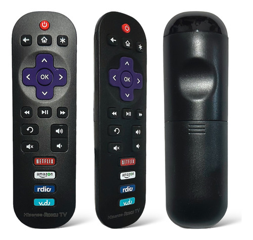 Control Compatible Hisense Roku Tv Smart En3a32 + Funda Pila