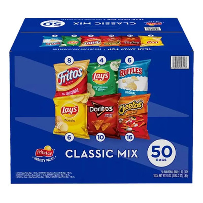 Paquete 50 Bolsas Variedad Fritos Cheetos Doritos Americanos Variedad Classic Mix | Envío gratis