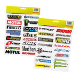 Kit 2 Super Cartelas De Adesivos Moto Motocross