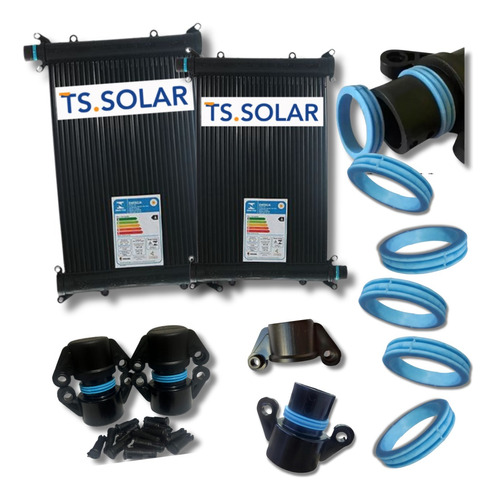 Coletor Ts Solar Aquecimento Piscina Spa 3 Placas 2,00x0,30