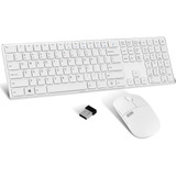 Tieti Combo Teclado Y Mouse Inalámbricos, Teclado Recargable