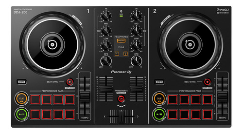 Smart Dj Controller Pioneer Ddj-200 Negro De 2 Canales