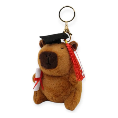 Peluche Llavero Capibara Graduado Graduación 13 Cm Marrón | MercadoLibre