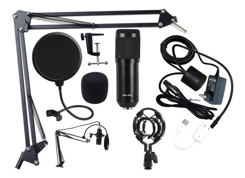 Kit Microfono Condensador Bm800 Usb, Podcast Canto Streaming