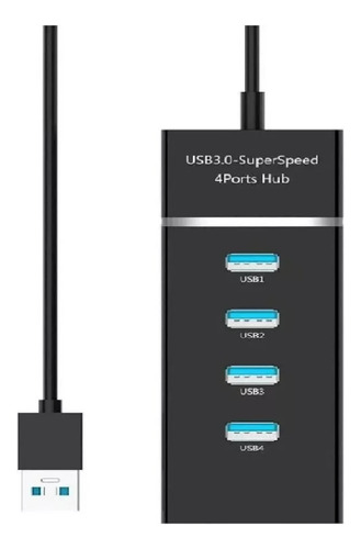 Hub Puertos Multi Usb 4 En 1 De 3.0 Velocidad Indicador Luz