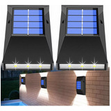 Lámpara Solar Recargable De Pared Para Exterior, 2 Piezas