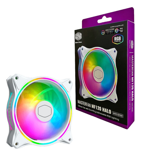 Ventilador Coolermaster Masterfan Mf120 Halo White