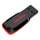 Memoria Usb Sandisk Cruzer Blade 256gb 2.0 Negro Y Rojo