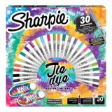 Ruleta Caja 30 Marcadores Tie Dye Sharpie Punta Fina