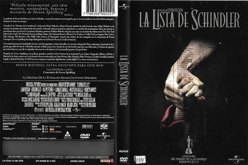 La Lista De Schindler Dvd Steven Spielberg Liam Neeson