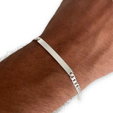 Pulsera Plata 925 Italiana Hombre Groumet Identidad Grabado