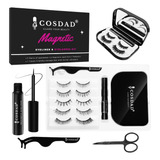 Cosdad Pestanas Magneticas Con Delineador De Ojos, Kit De Pe