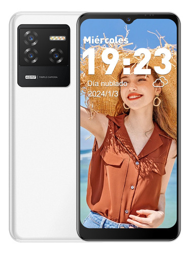 Twl Vision Plus Teléfono Dual Sim 4gb Ram + 128gb Android 13 Y 6.51 Pulgadas Hd + 5000mah Smartphone De 13mp + 48mp Con Desbloqueo Por Huella Digital
