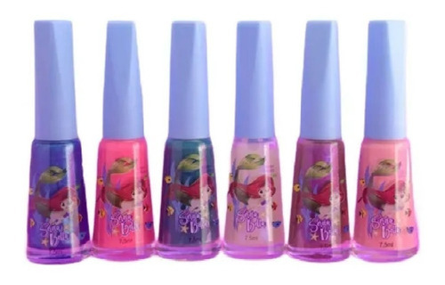 Kit 6 Esmalte Sereia Bella Infantil Teen Kit Atacado Criança