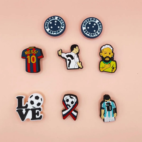 Kit 8 Pins Bottons Enfeite Babuche Time Futebol Charm | MercadoLivre