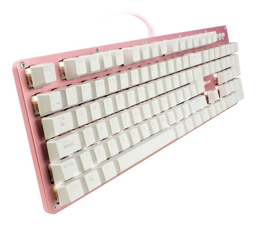 Teclado Game Factor Kbg400 Usb Mecánico Kbg400-pk-bl Rosa