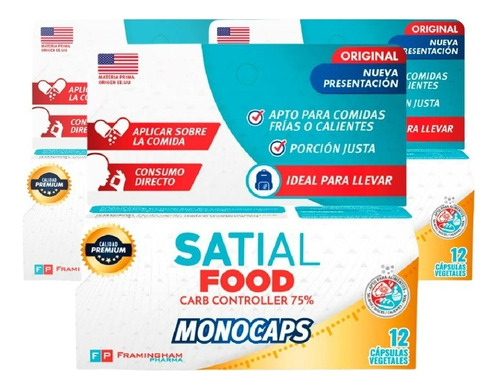 Satial Food Carb Controller Monocaps X 36 Capsulas Sabor Neutro