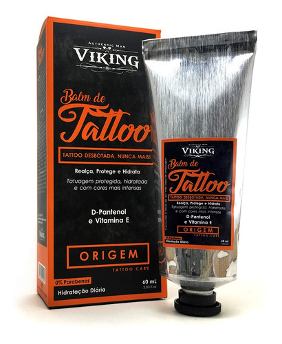 Óleo Para Barba Viking Balm De Tatto De 60ml 90g