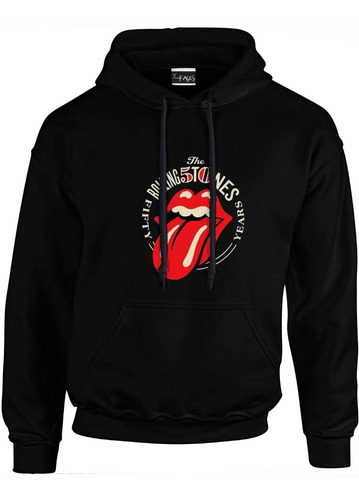 Buzo Hoodie Capota Rolling Stones Bandas De Rock Musica