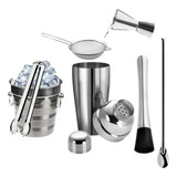 Kit Caipirinha Profissional Coqueteleira 500 Ml 7 Peças Inox