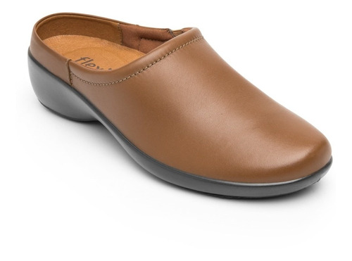 Zapato Piel Destalonado Flexi Mujer 51726 Tan