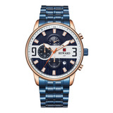 Reloj Para Hombre Waterpr Con Calendario De Seis Pines Y Cor