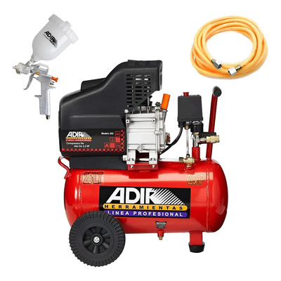 Kit Compresora 2.5 Hp Mang. Y Pist Grav. 13700 Adir 2030k Color Rojo Frecuencia 60 Hz