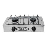 Parrilla Para Gas 2 Quemadores Alfa Acero Inoxidable