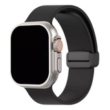 Pulseira Silicone Fecho Magnético P/ Apple Watch 42/44/45mm